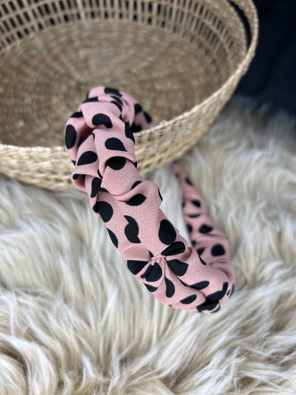 Haarreifen rosa Punkte