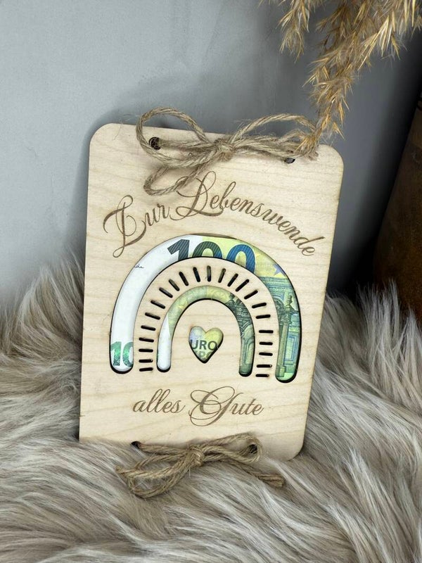 Geldgeschenk Karte Lebenswende