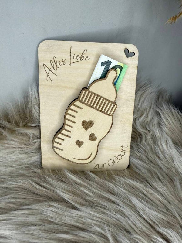 Geldgeschenk Karte Geburt