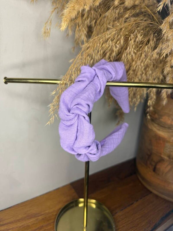 Haarreifen Musselin Flieder