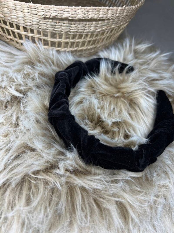 Haarreifen samt schwarz