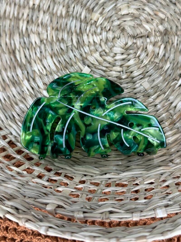 Haarspange Monstera Acryl