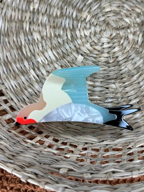 Haarspange Schwalbe aus Acryl