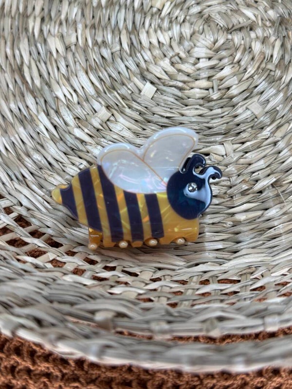 Haarspange kleine Biene aus Acryl