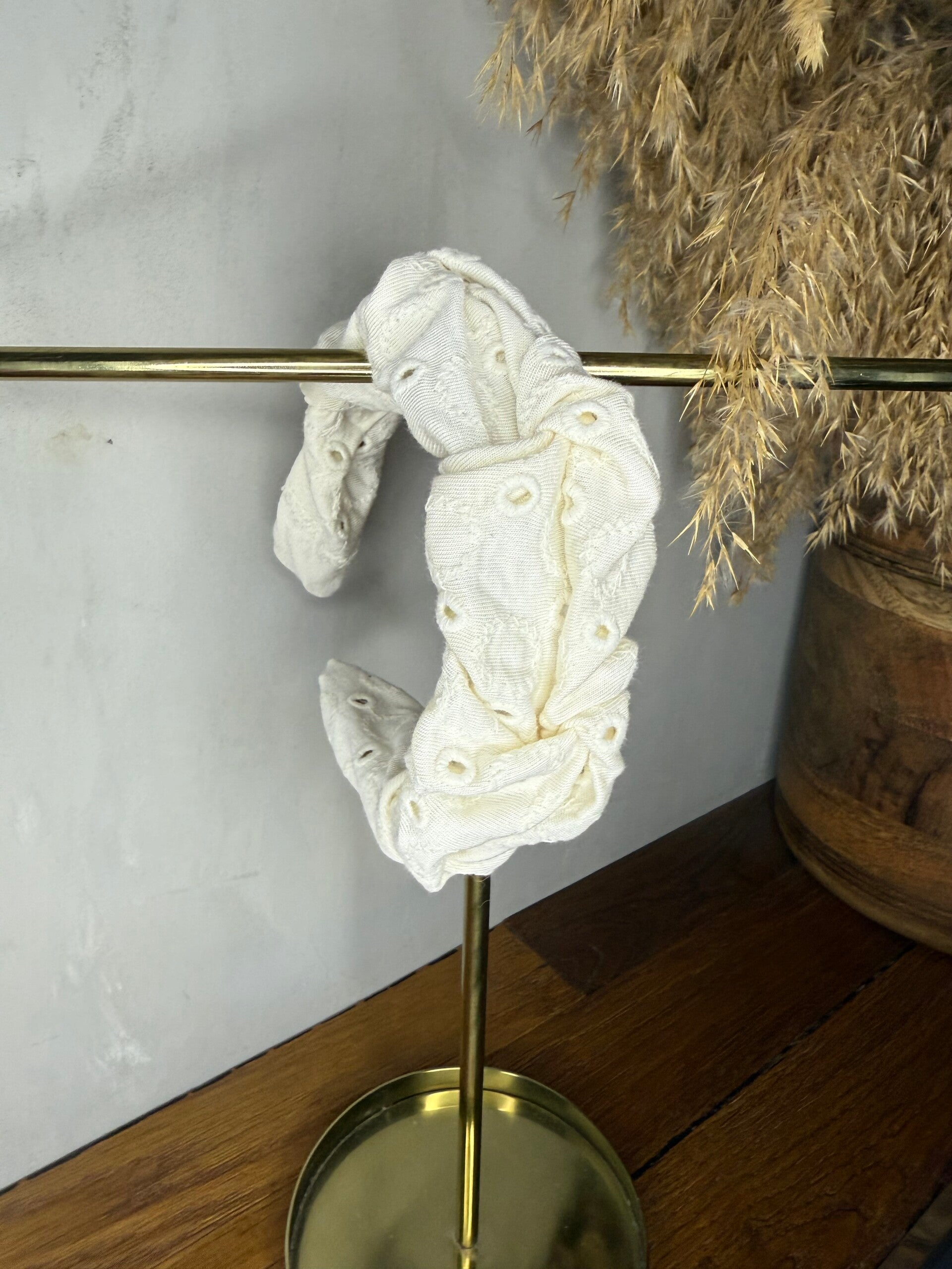 Haarreifen beige batik