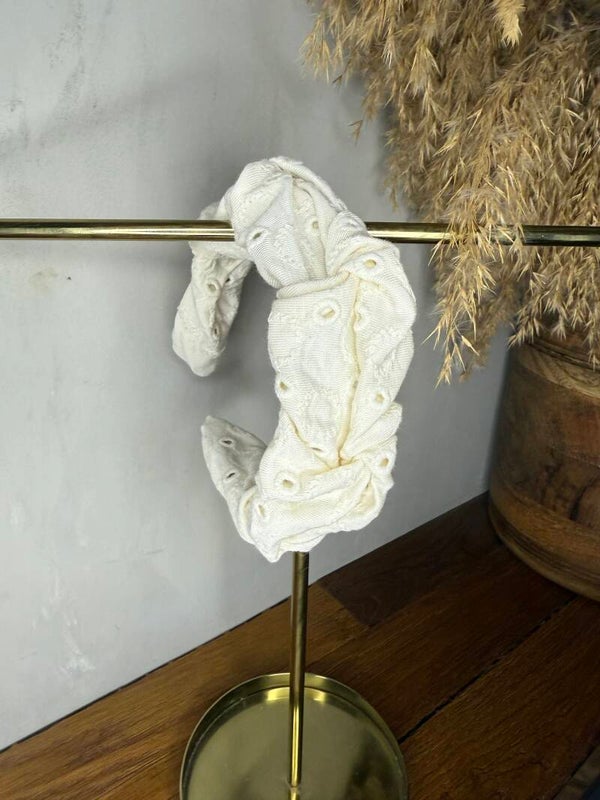 Haarreifen beige batik