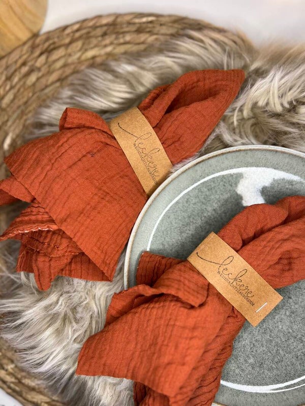 Musselin Serviette orange