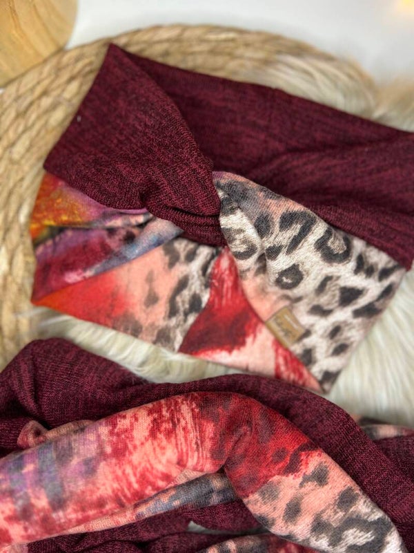 Haarband Set Bordeaux