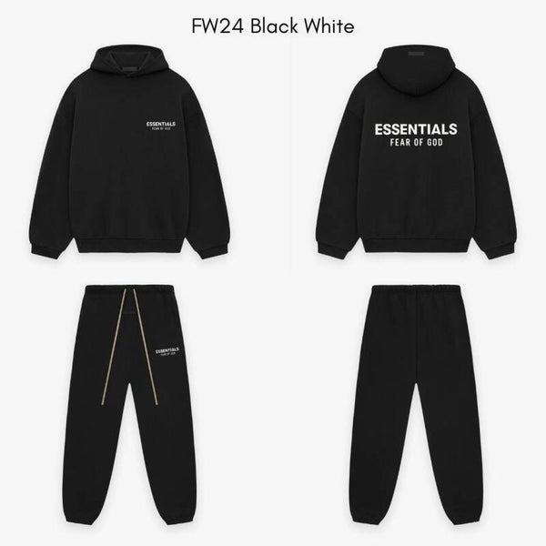 Fear Of God Essentials Tracksuit FW24 Black White