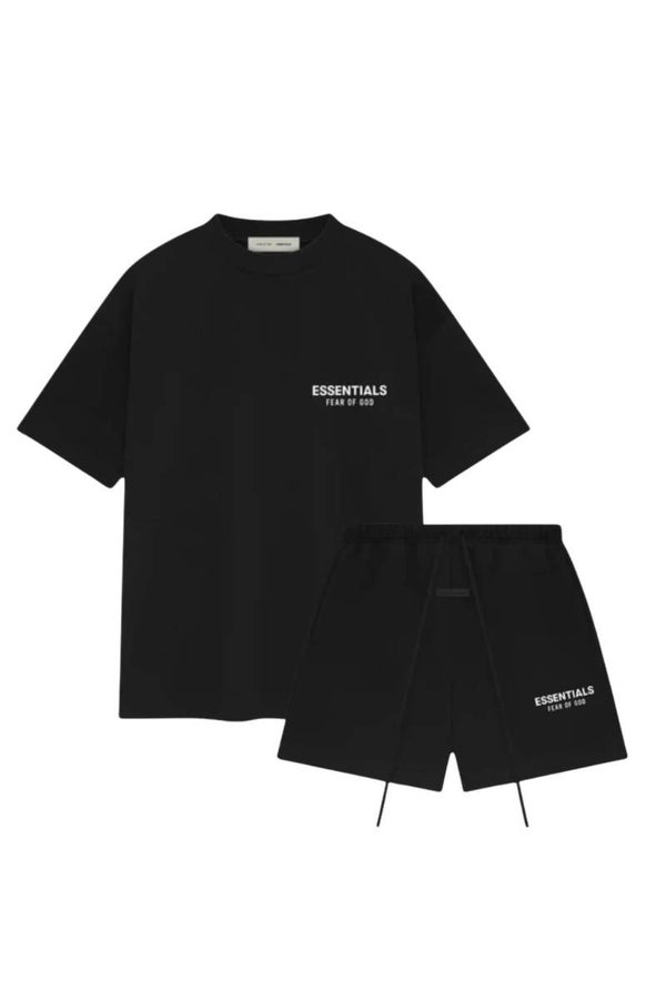 Fear Of God Essentials Short Set Jet Black