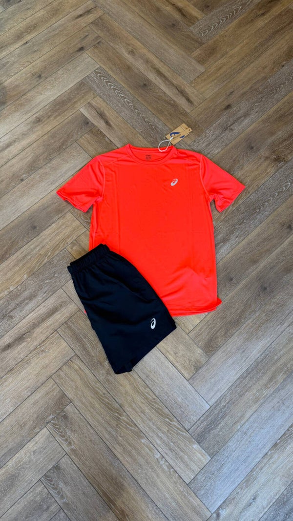 Asics Short Set Red Black