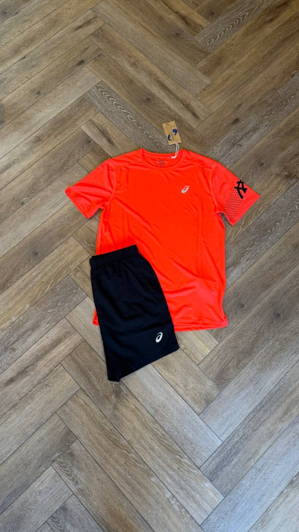 Asics Short Set Icon Red Black