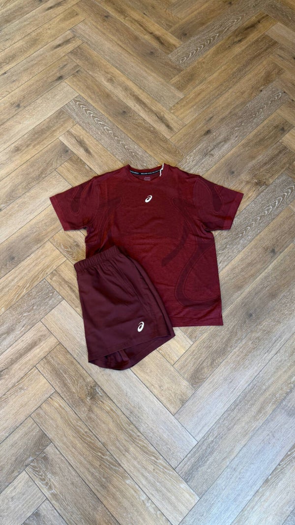 Asics Short Set Dark Planet Red