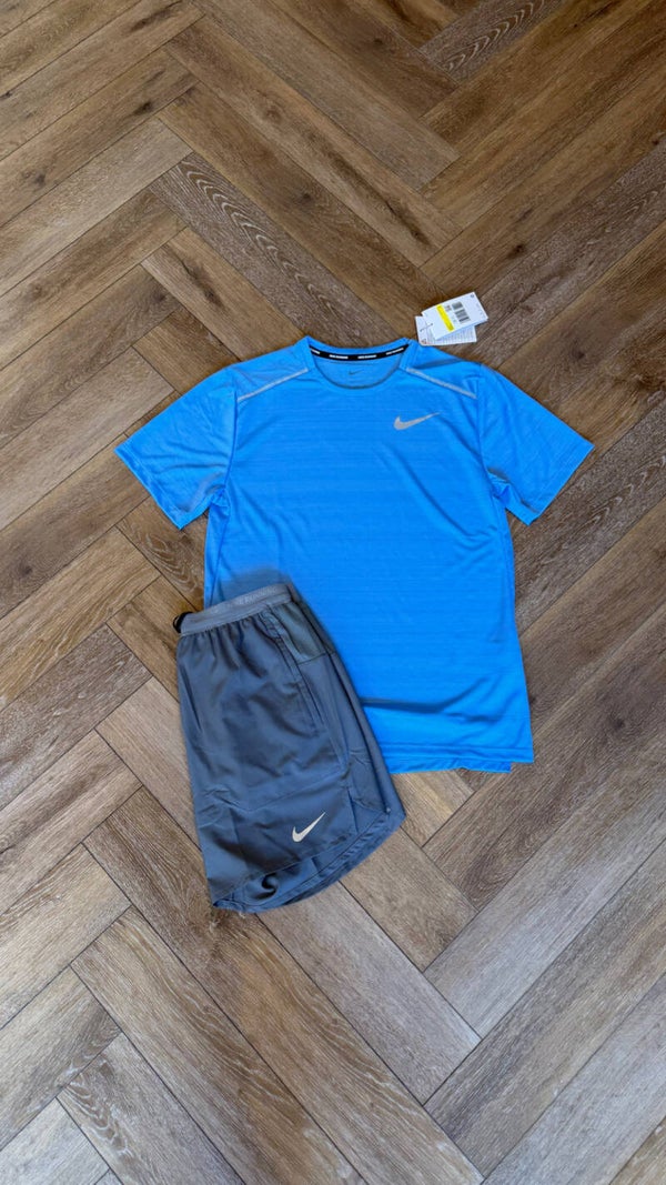 Nike Short Set Light Blue Grey