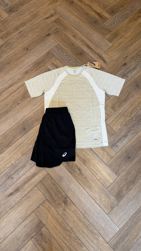 Asics Short Set Cream Black