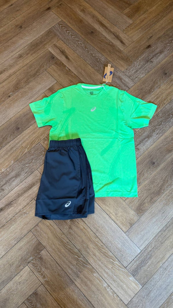 Asics Short Set Green Grey