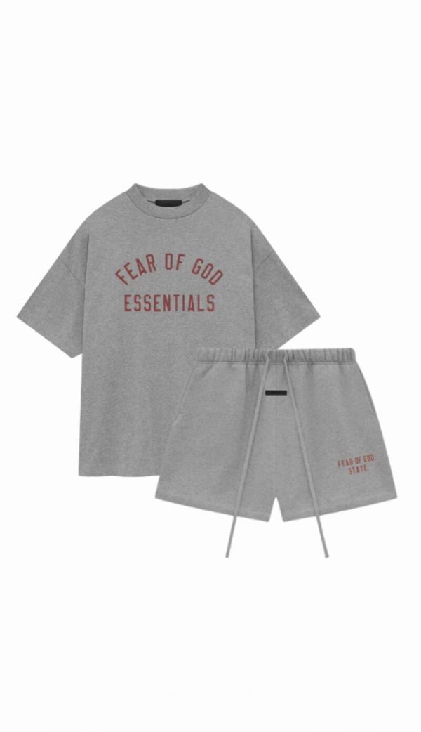 Fear Of God Essentials Short Set Dark Heather