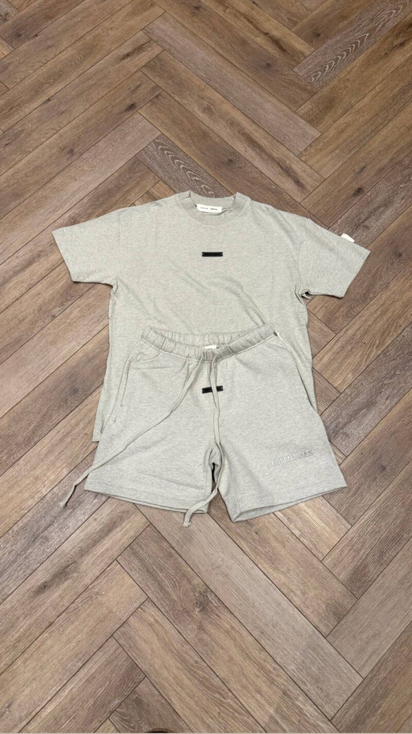 Essentials Fear Of God Short Set Ss25 Heather Stone