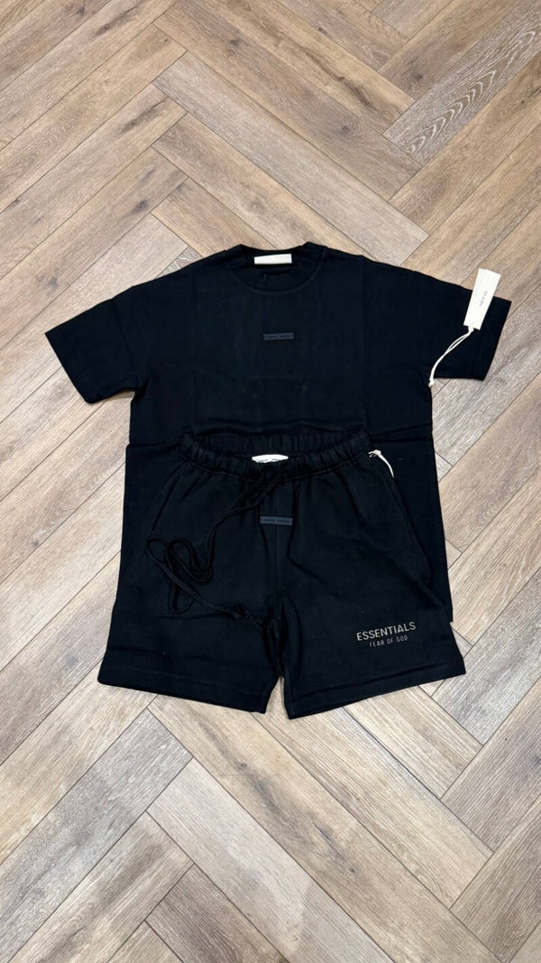 Essentials Fear Of God Short Set Ss25 Jet Black