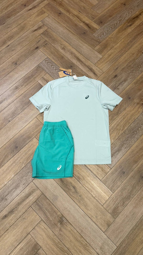 Asics Short Set Cold Moss Aurora Green