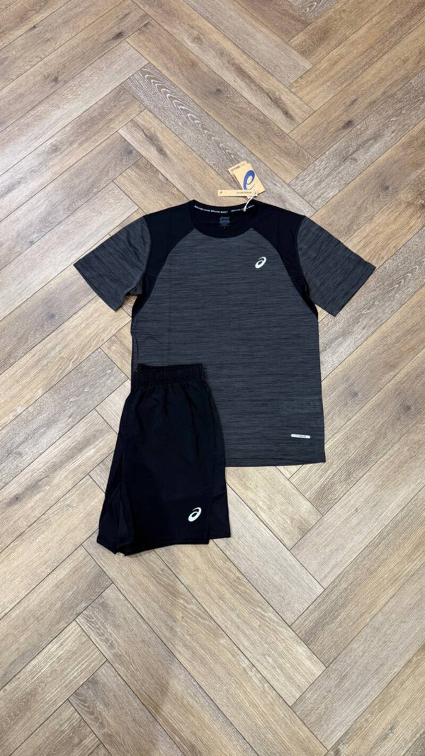 Asics Short Set Black Grey Black