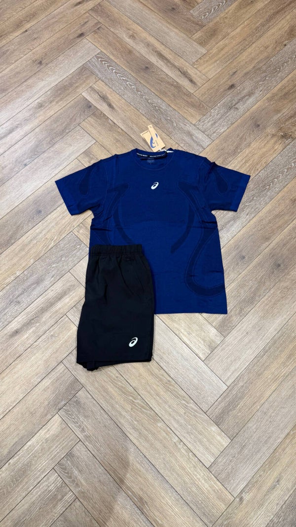 Asics Short Set Blue Black