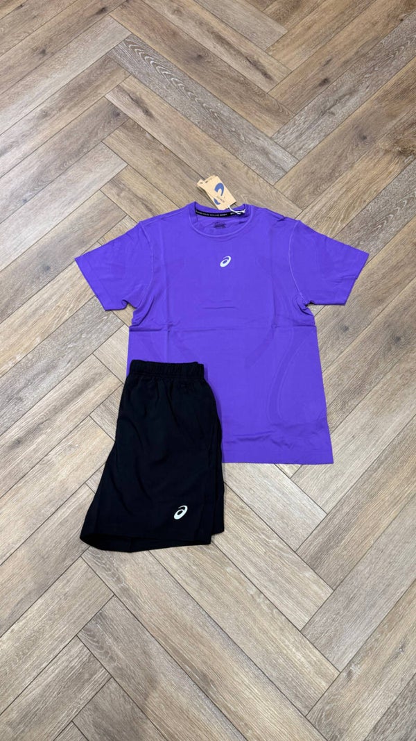 Asics Short Set Purple Black