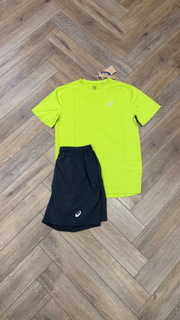 Asics Short Set Lime Grey