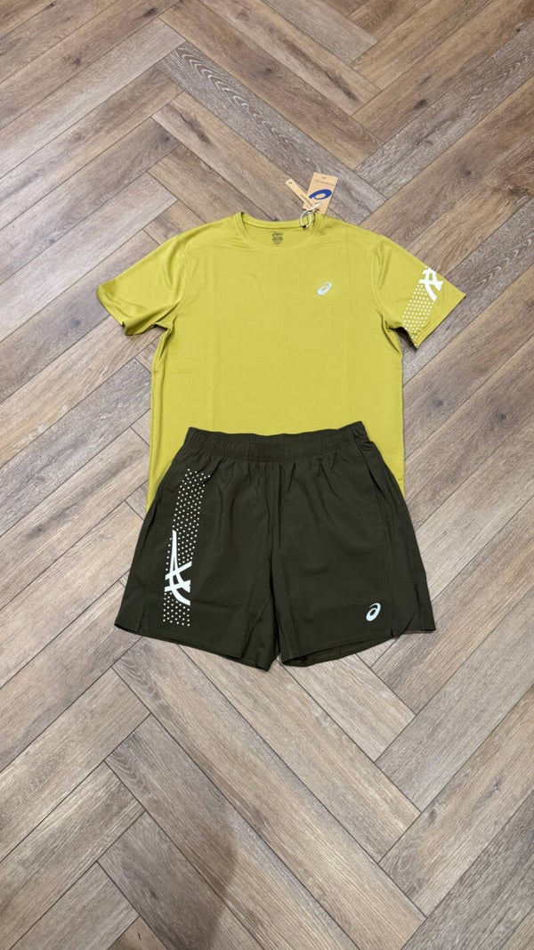 Asics Short Set Lemon Grass Brown Stone