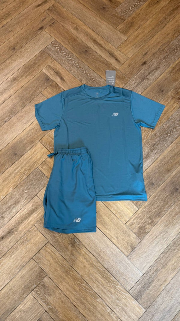 New Balance Short Set Big Teal Slate