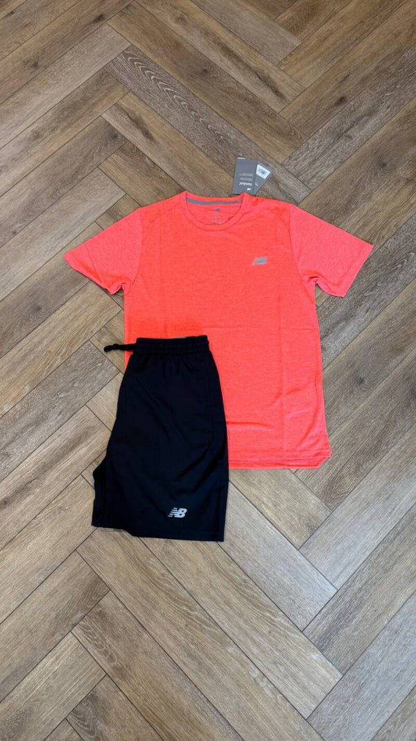 New Balance Short Set Red Black