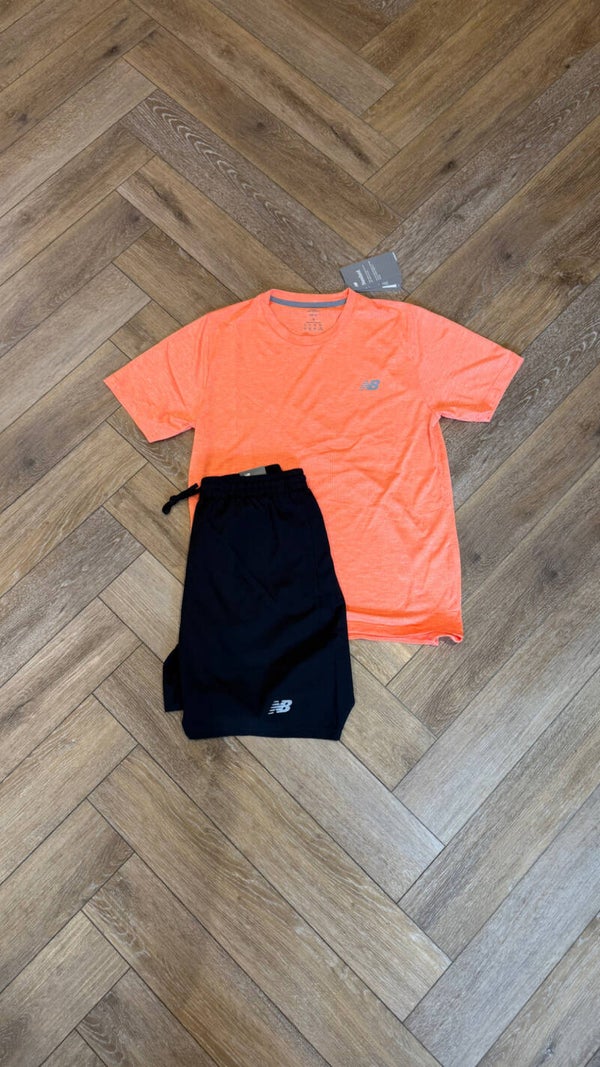 New Balance Short Set Orange Black