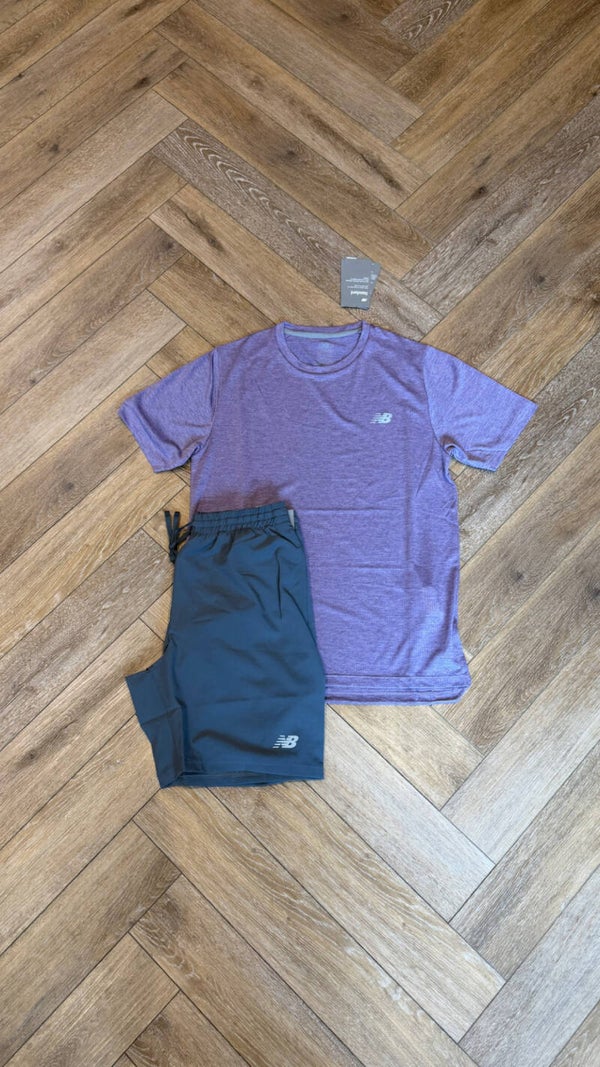 New Balance Short Set Violet Grey