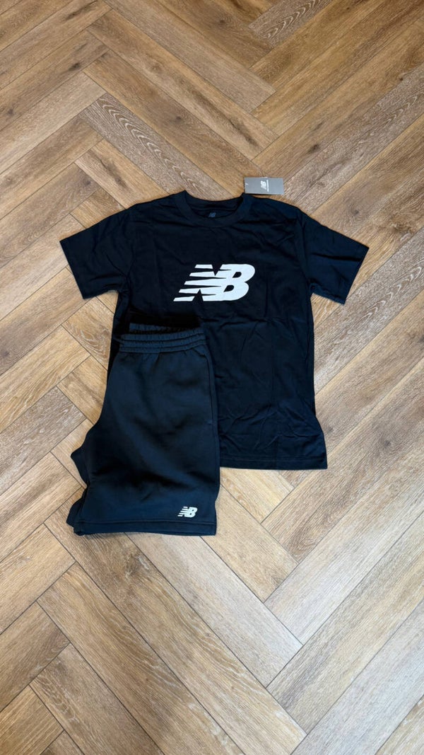 New Balance Short Set Cotton Black