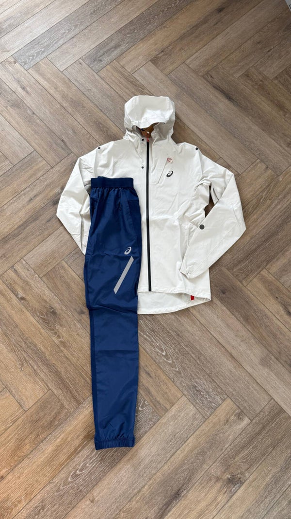 Asics Tracksuit Waterproof Birch Blue Expanse