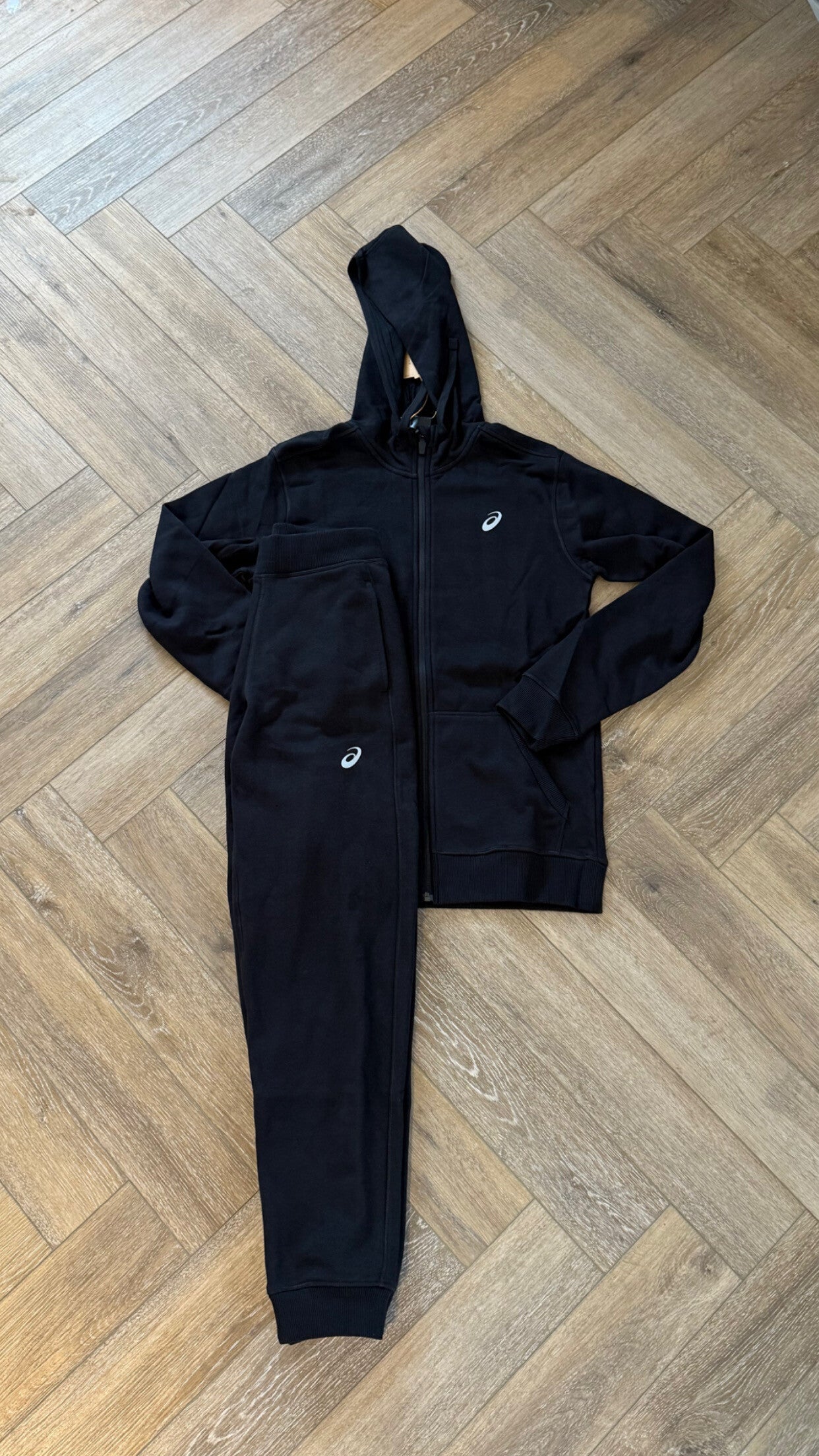 Asics Sport Knit Tracksuit Black