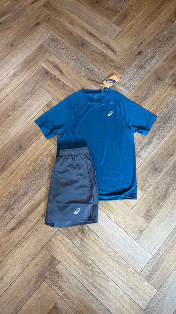 Asics Short Set Dark Teal Grey