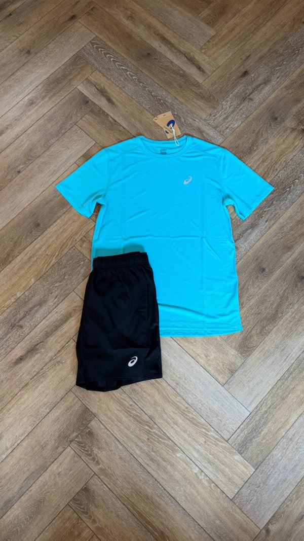 Asics Short Set Energy Aqua Black