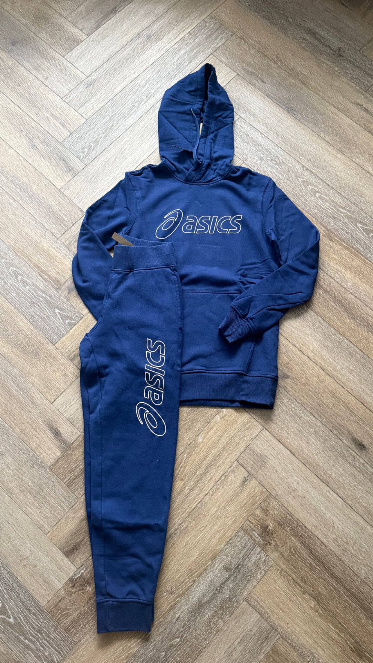 Asics Fleece Tracksuit Blue Expanse