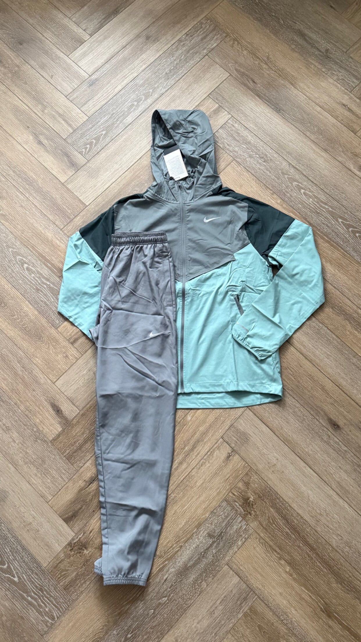 Nike Run Repel Windrunner Tracksuit Grey Seaweed Grey