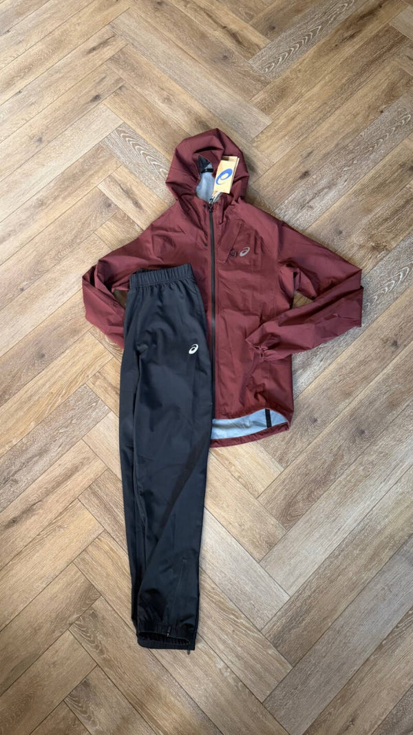 Asics Waterproof Tracksuit Bordeaux Black