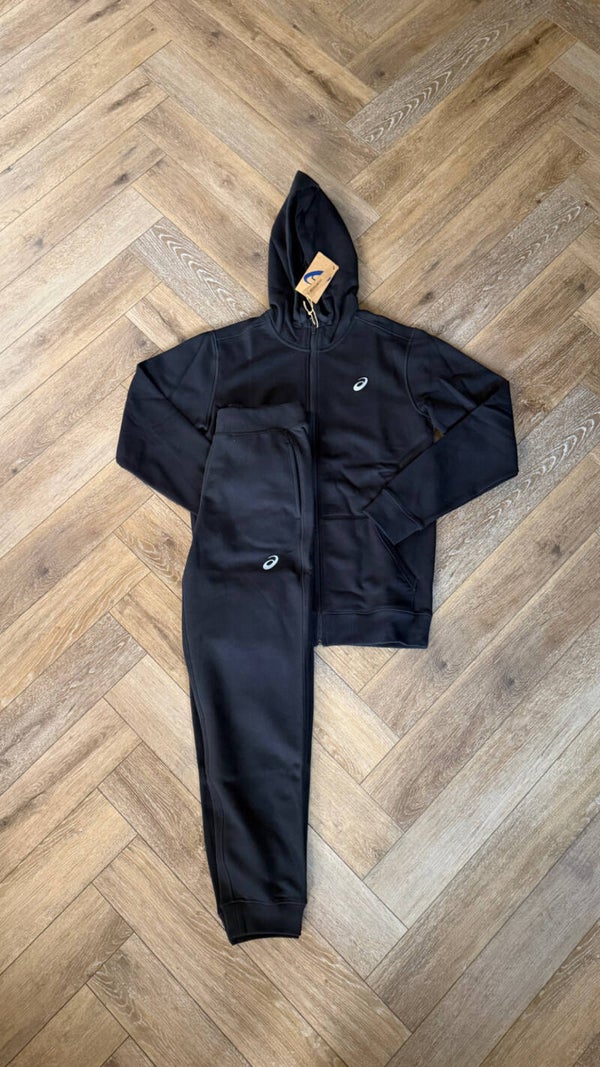 Asics Fleece Tracksuit Black