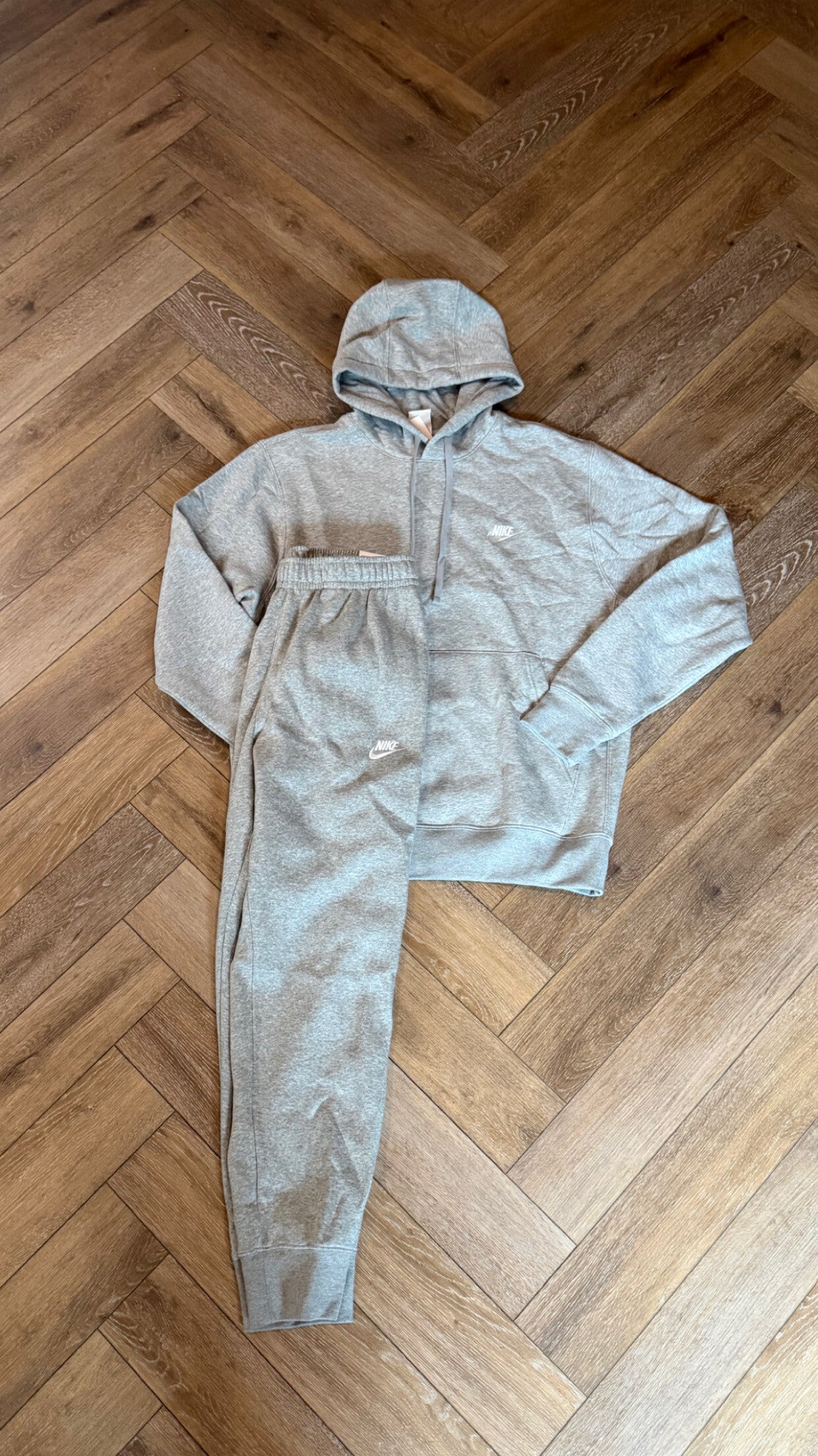 Nike Hoodie Fleece Tracksuit Grey