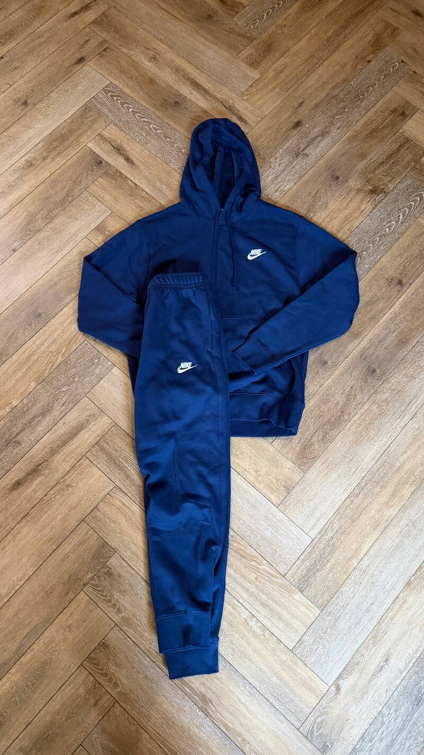 Nike Hoodie Fleece Tracksuit Dark Blue