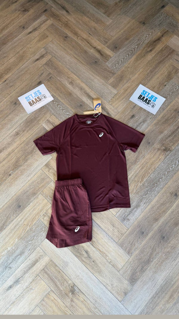 Asics Short Set Dark Red