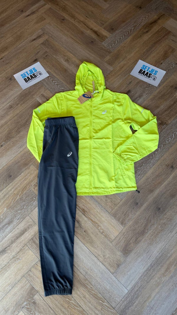 Asics Accelerate Tracksuit Neon Lime Graphite Grey