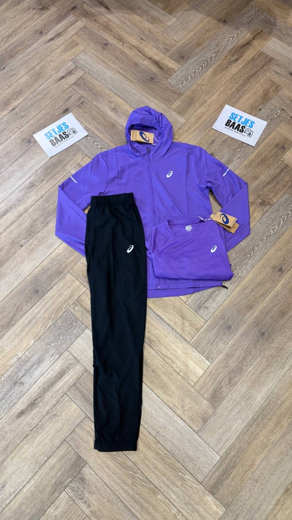 Asics Accelerate Tracksuit Edo Purple Black + T SHIRT
