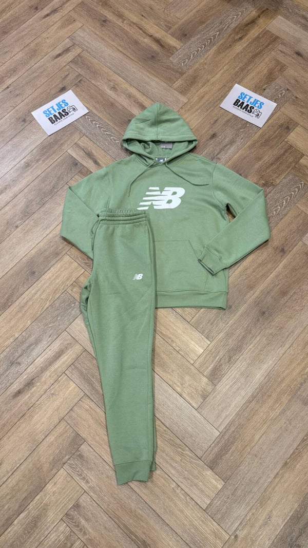New Balance Fleece Tracksuit Green