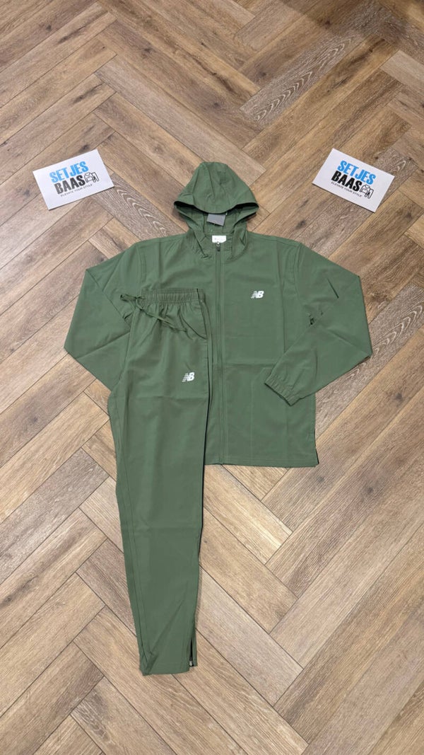 New Balance Woven Tracksuit Green