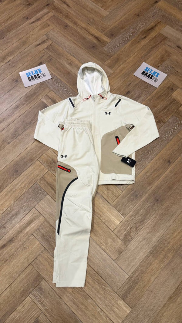 Under Armour Tracksuit White Creme